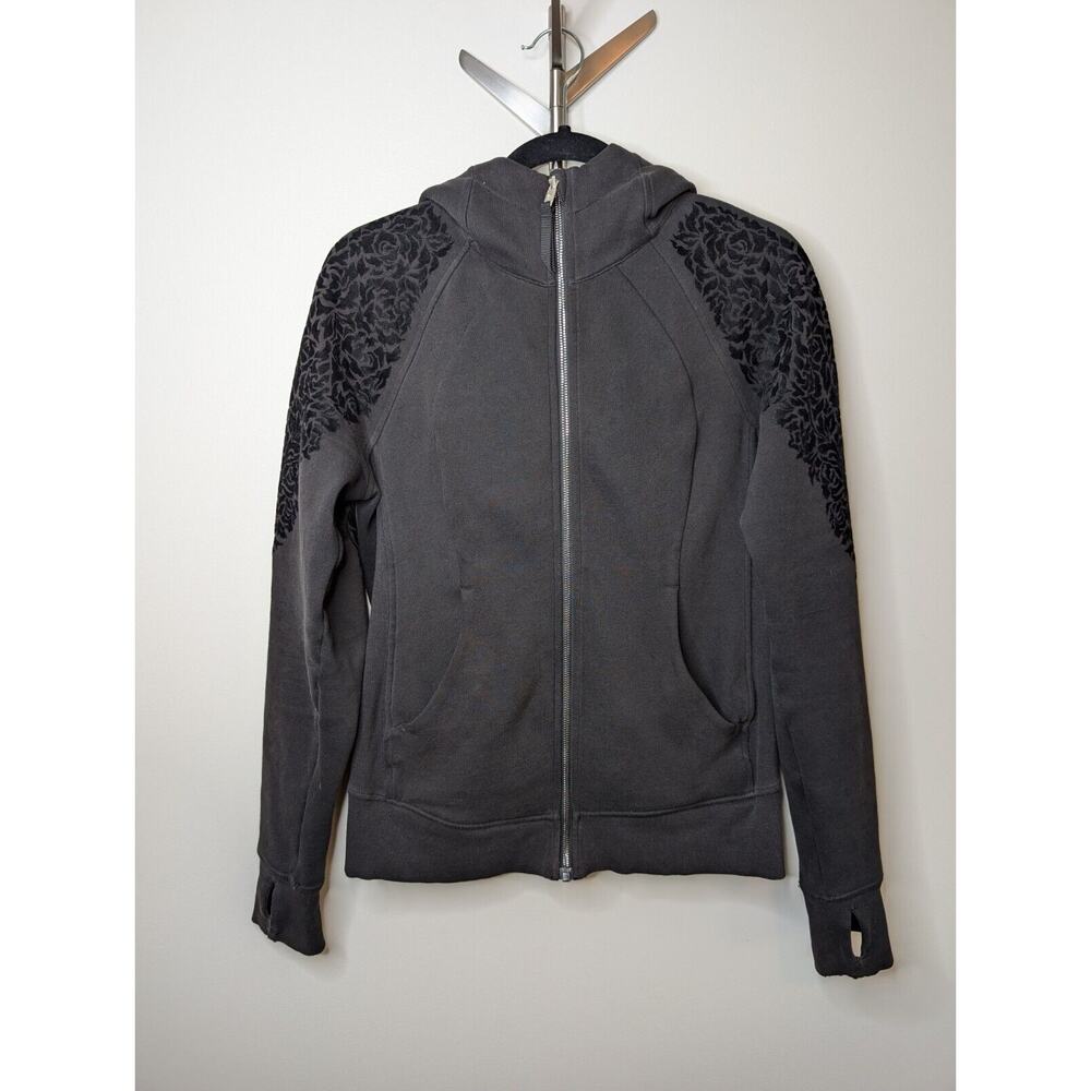 Lululemon Scuba Hoodie (Floral Flock) Special Edition Black size 6